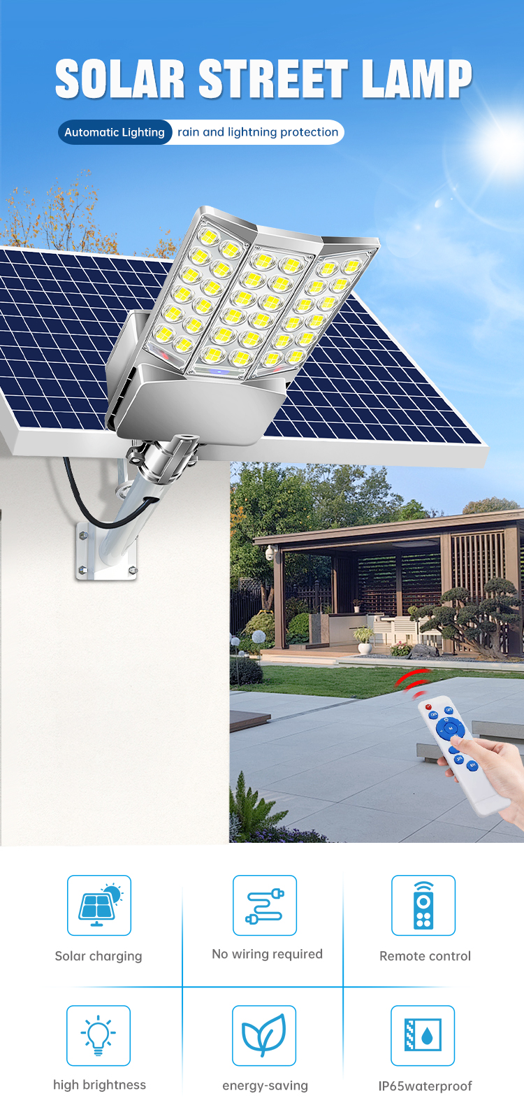 Outdoor Lighting for Construction Projects Solar Street Light IP65 Garden Courtyard High Brightness Beads LED Solar Light Street (8).jpg