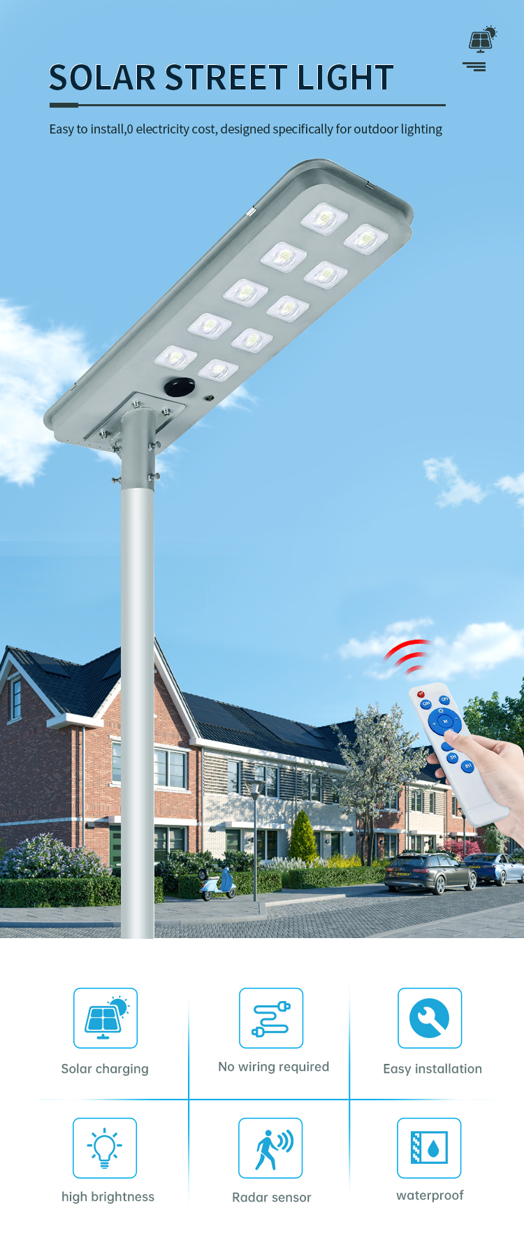 Residential Community LED Solar Street Light Pedestrian Road Highway Garden LED All in One Solar Street Light Outdoor (16).jpg