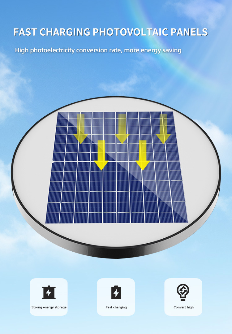 Round UFO Multi Angle Illumination LED Solar Street Light Park Road IP65 Park Road Courtyard Led.jpg