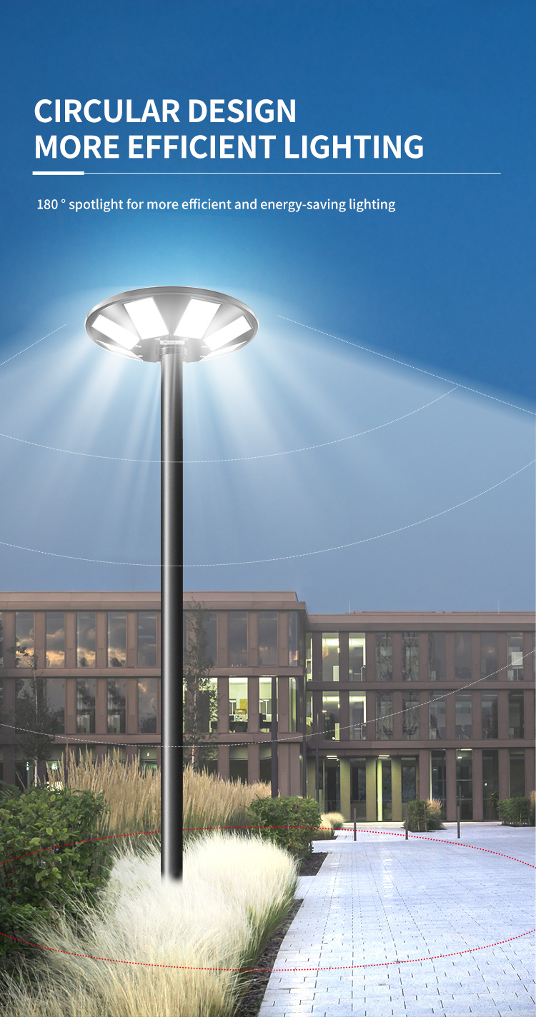 Round UFO Multi Angle Illumination LED Solar Street Light Park Road IP65 Park Road Courtyard Led.jpg