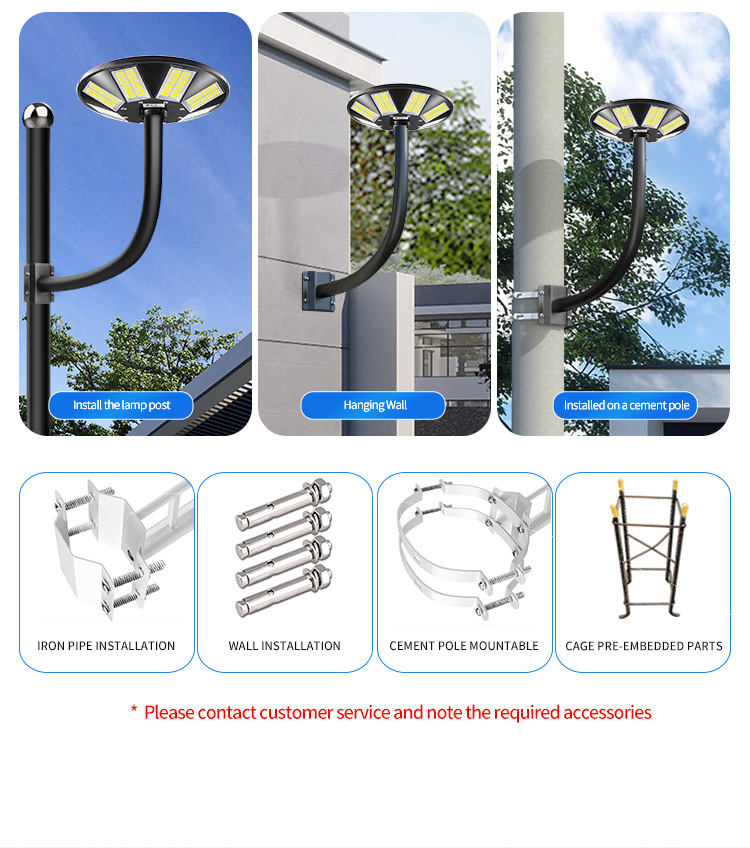 Round UFO Multi Angle Illumination LED Solar Street Light Park Road IP65 Park Road Courtyard Led.jpg
