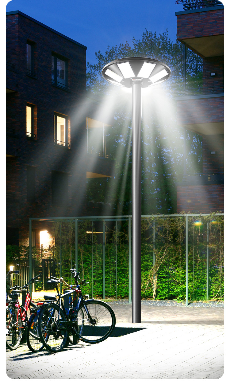 Round UFO Multi Angle Illumination LED Solar Street Light Park Road IP65 Park Road Courtyard Led.jpg