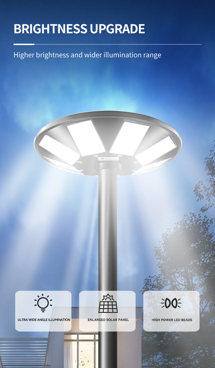 Round UFO Multi Angle Illumination LED Solar Street Light Park Road IP65 Park Road Courtyard Led.jpg
